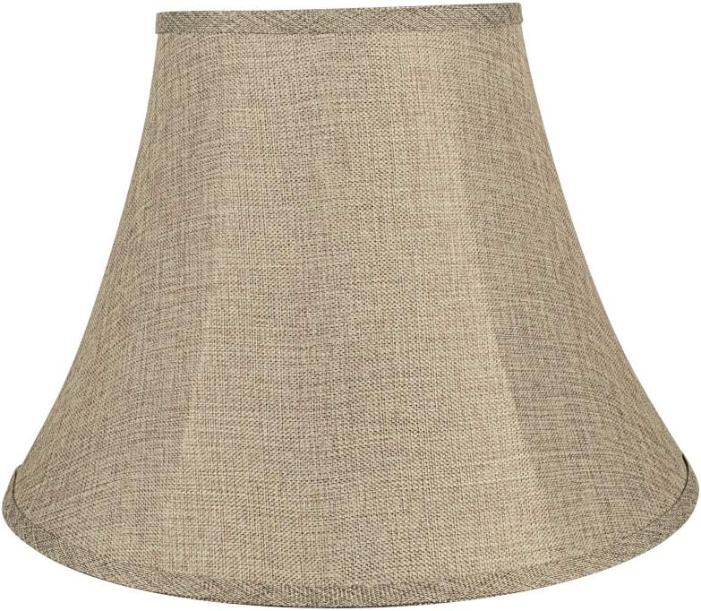 Aspen Creative 38001A Collapsible Traditional Handsewn Bell Shape Spider Construction Lamp Shade in Wheat, 9" Top x 18" Bottom x 13" Slant Height - Image 3